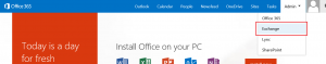 Office 365 Exchange admin center