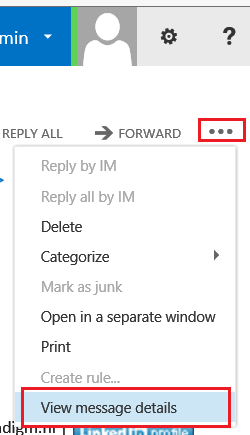 View message details
